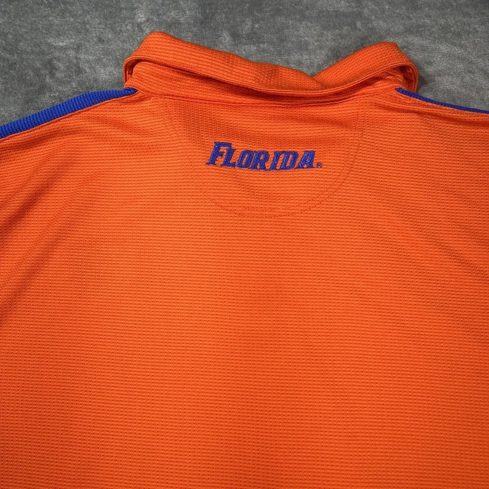 Florida Gators‎ Polo Shirt Mens XL Orange Waffle Knit Nike Football NCAA Fit Dry